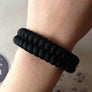Adjustable EDC Bracelet: Simple Weave, Graphite Black Shackle